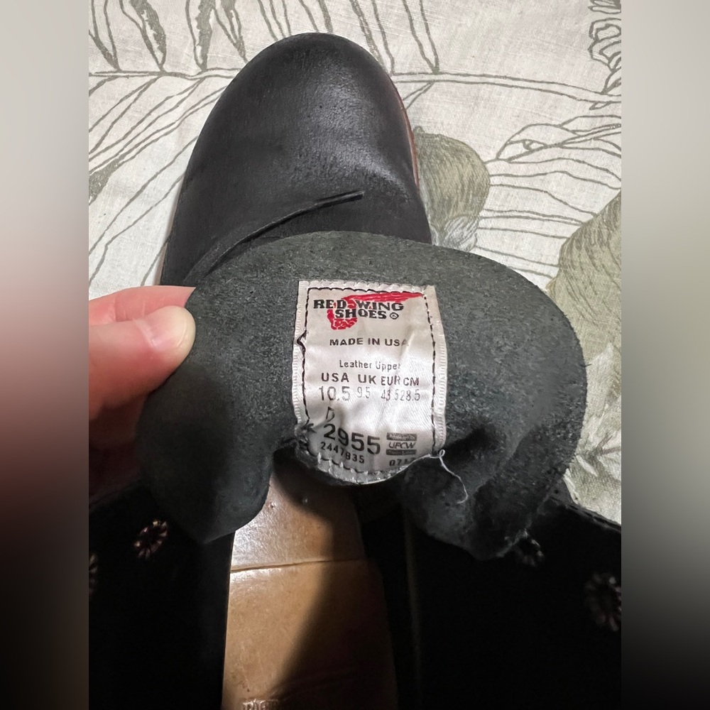 Red Wing 2955 Blacksmith Boot in Black Spitfire Leather Men’s Size 10.5 - Picture 5 of 8